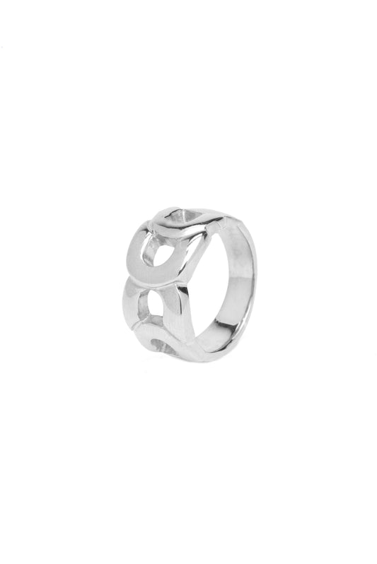 Chain Ring - Silver Rhodium Plated