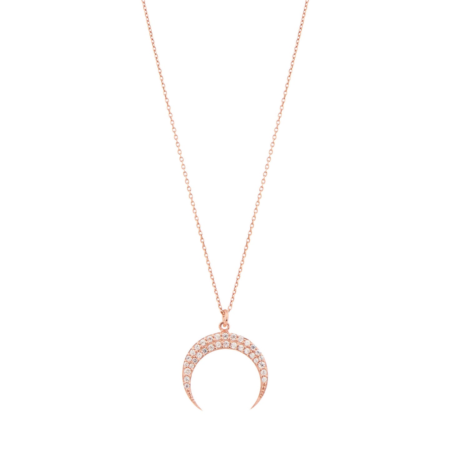 White Bone necklace - Pink Gold Plated