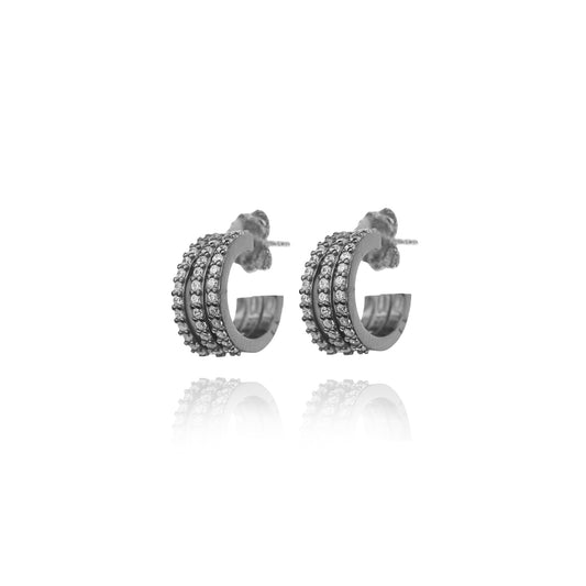 Triple Pair Hoops Earrings - Antique