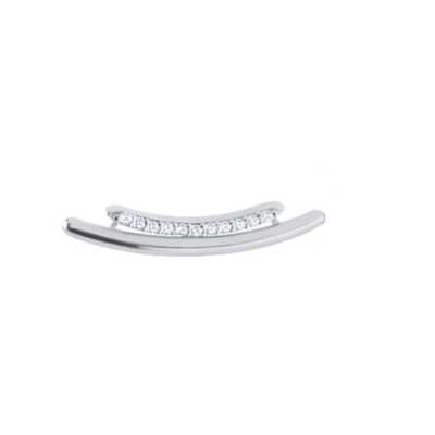 Etherial Single Ear Climbers  - Silver Rhodium Plated Left