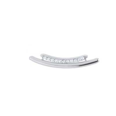 Etherial Single Ear Climbers  - Silver Rhodium Plated Right