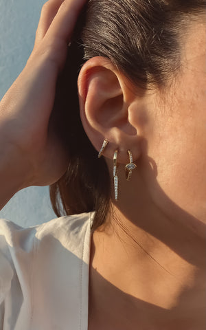 Small Line stud earring - Gold Plated