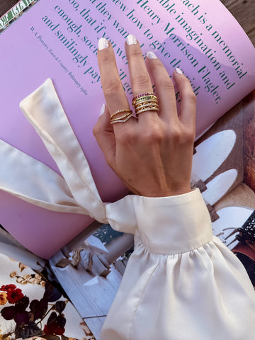 Double Bubble Ring - Gold Plated