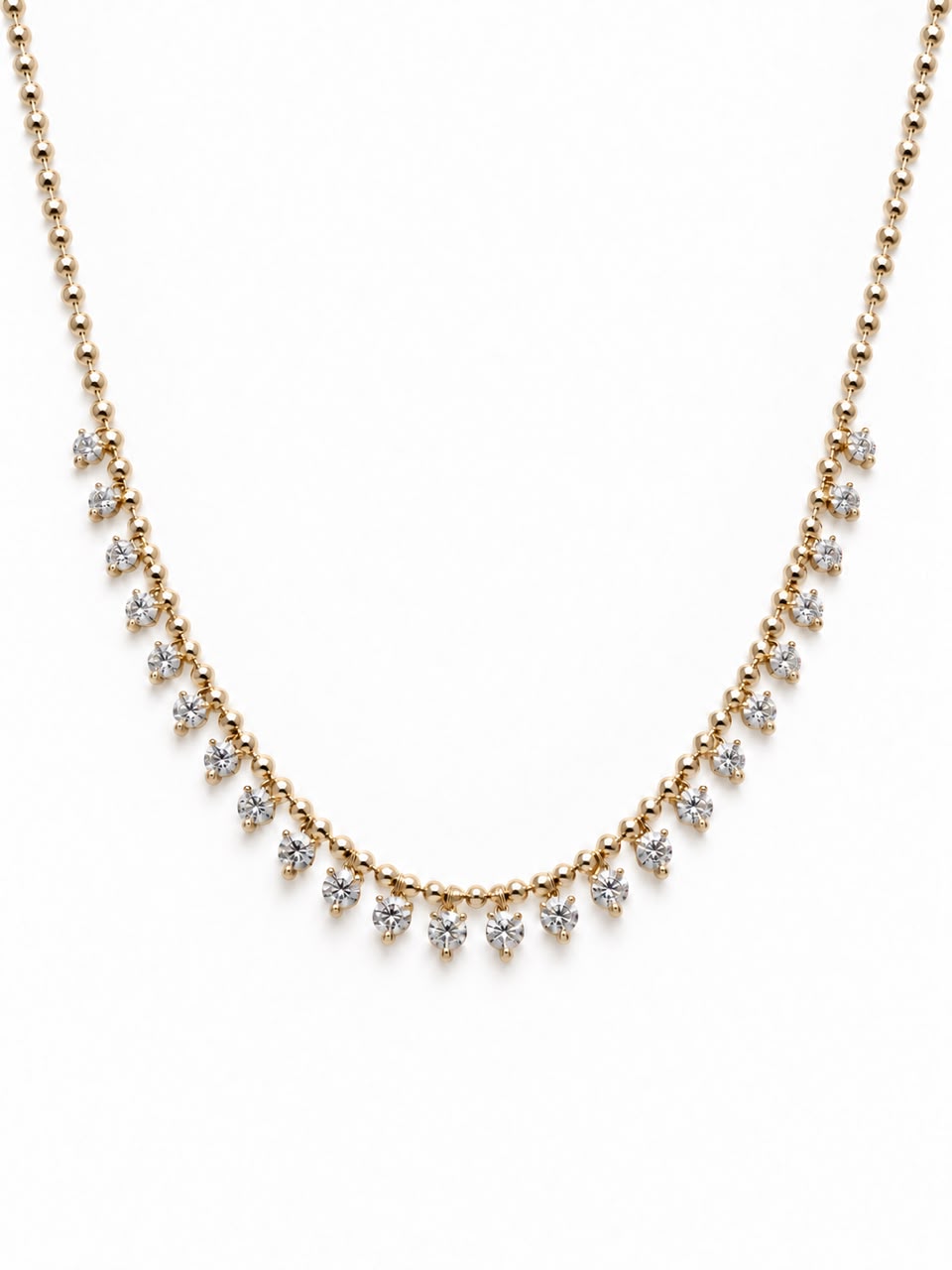 Crystal Rain Necklace - Gold Plated