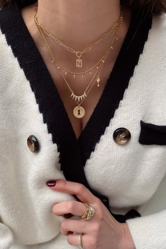 Lock with key Necklace - Gold Plated