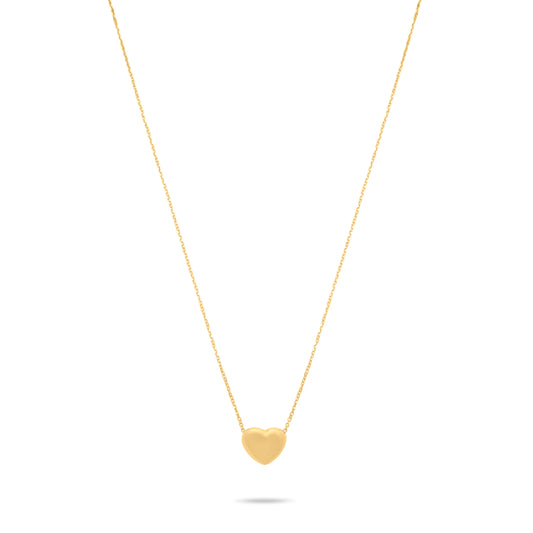 Solid Heart Necklace - Gold Plated