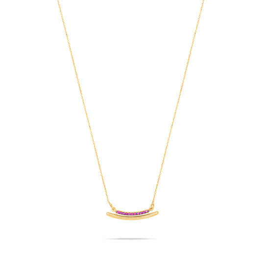 Ruby Etherial Necklace - Gold Plated