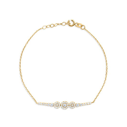 Disc 14K Gold Bracelet