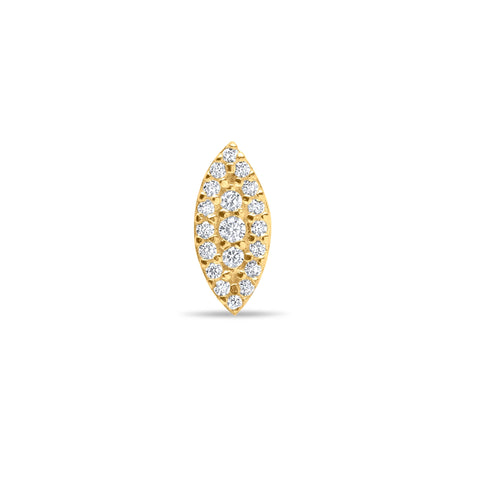 Eye Single Stud Earring - Gold Plated