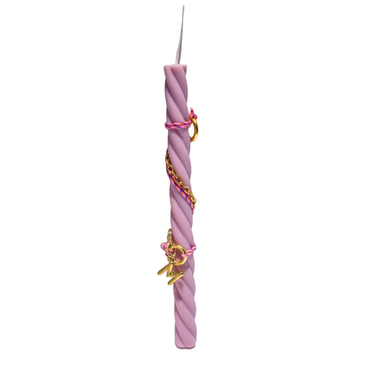 Lilla Custom Monogram - Marshmallow Twist Easter Candle