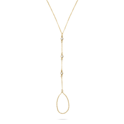 Golden Touch Finger Bracelet - Gold Plated