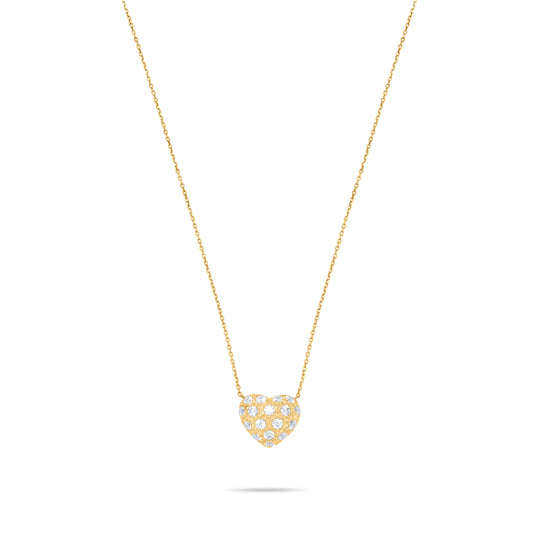 Inflatable Heart necklace  - Gold Plated BIG SIZE