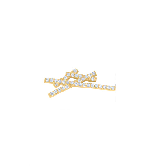 HashGlam Single Ear Climbers  - Gold Plated Right