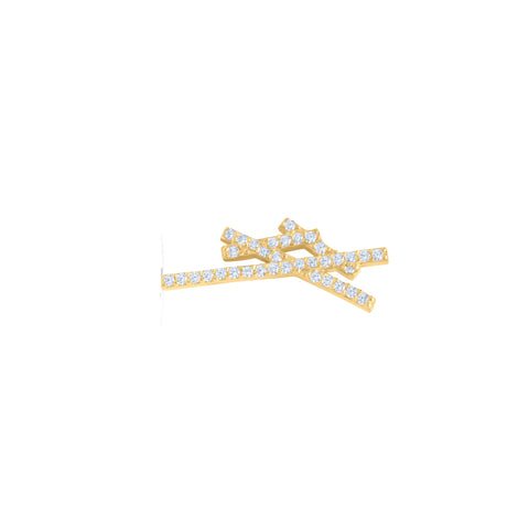 HashGlam Single Ear Climbers  - Gold Plated Left