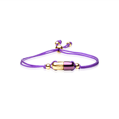 Purple Vitamin 26mg Bracelet - Gold Plated