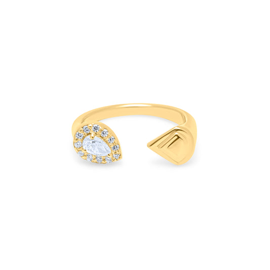 Pear Radiance Ring - Gold Plated