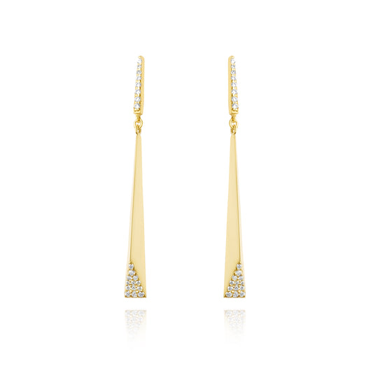 Pyramid pair earrings - Gold plated