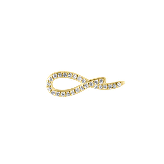 Infinity Single Ear Climbers  - Gold Plated