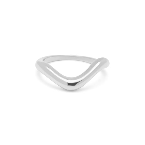 Curvet Ring - Silver Rhodium Plated