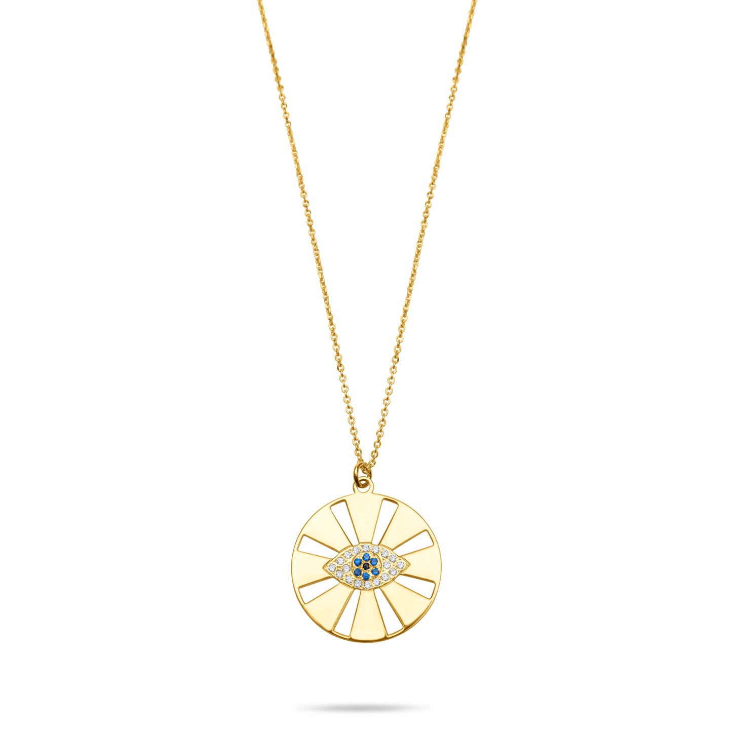 Eye Rays Necklace - Gold Plated