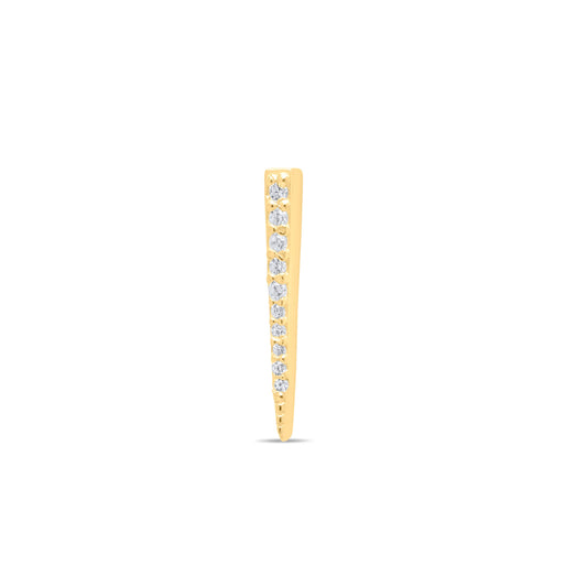 White Line stud earring - Gold Plated