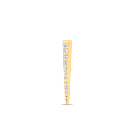 White Line stud earring - Gold Plated