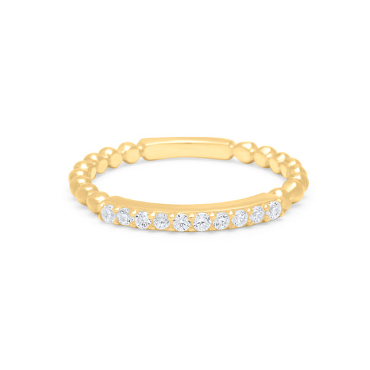 Trickle Ring with stone - Gold Plated