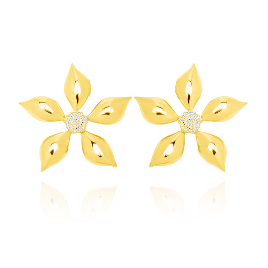 Daisy Stud Pair Earring - Gold Plated