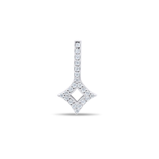 Magic Wand Stud Single Earring - Silver Rhodium Plated