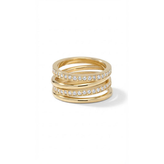 Spiral Chevalier Ring - Gold Plated