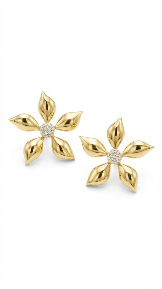 Daisy Stud Pair Earring - Gold Plated