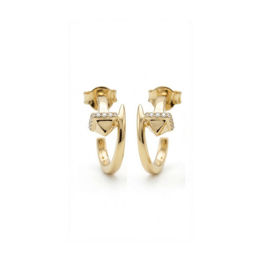 Horseshoe Nails Pair Earrings - Gold Plated