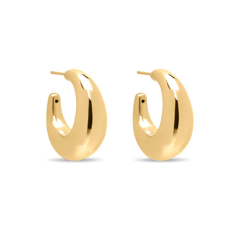 Light Hoop Pair Earrings - Gold Plated