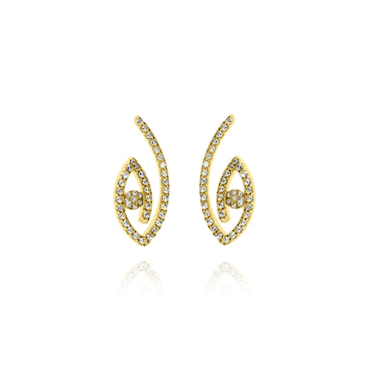 Lucky Eye Pair Earrings - Gold plated