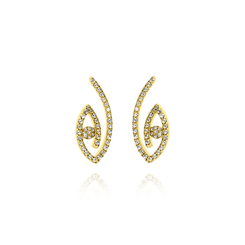 Lucky Eye Pair Earrings - Gold plated