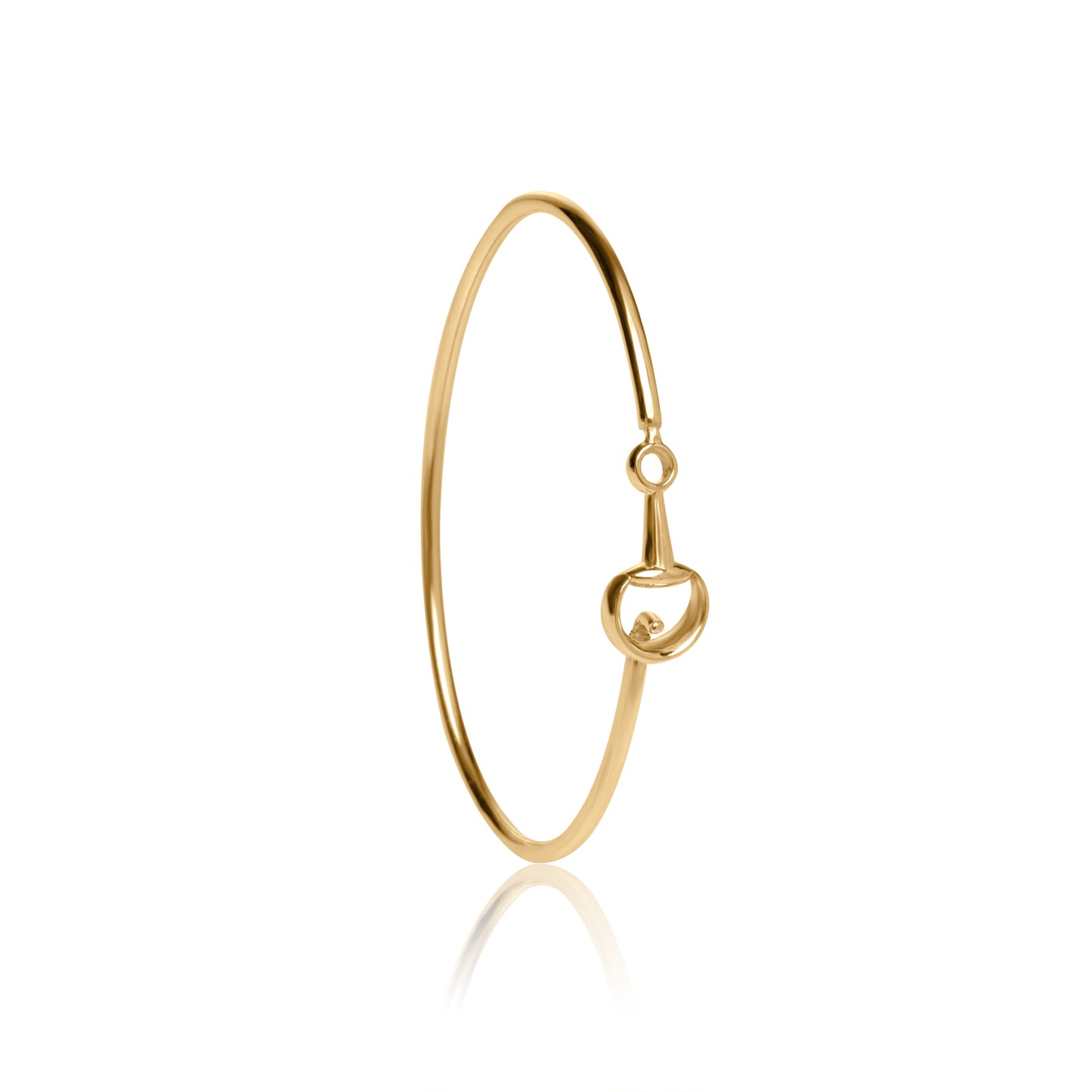 Horse-bit Bangle - Gold Plated