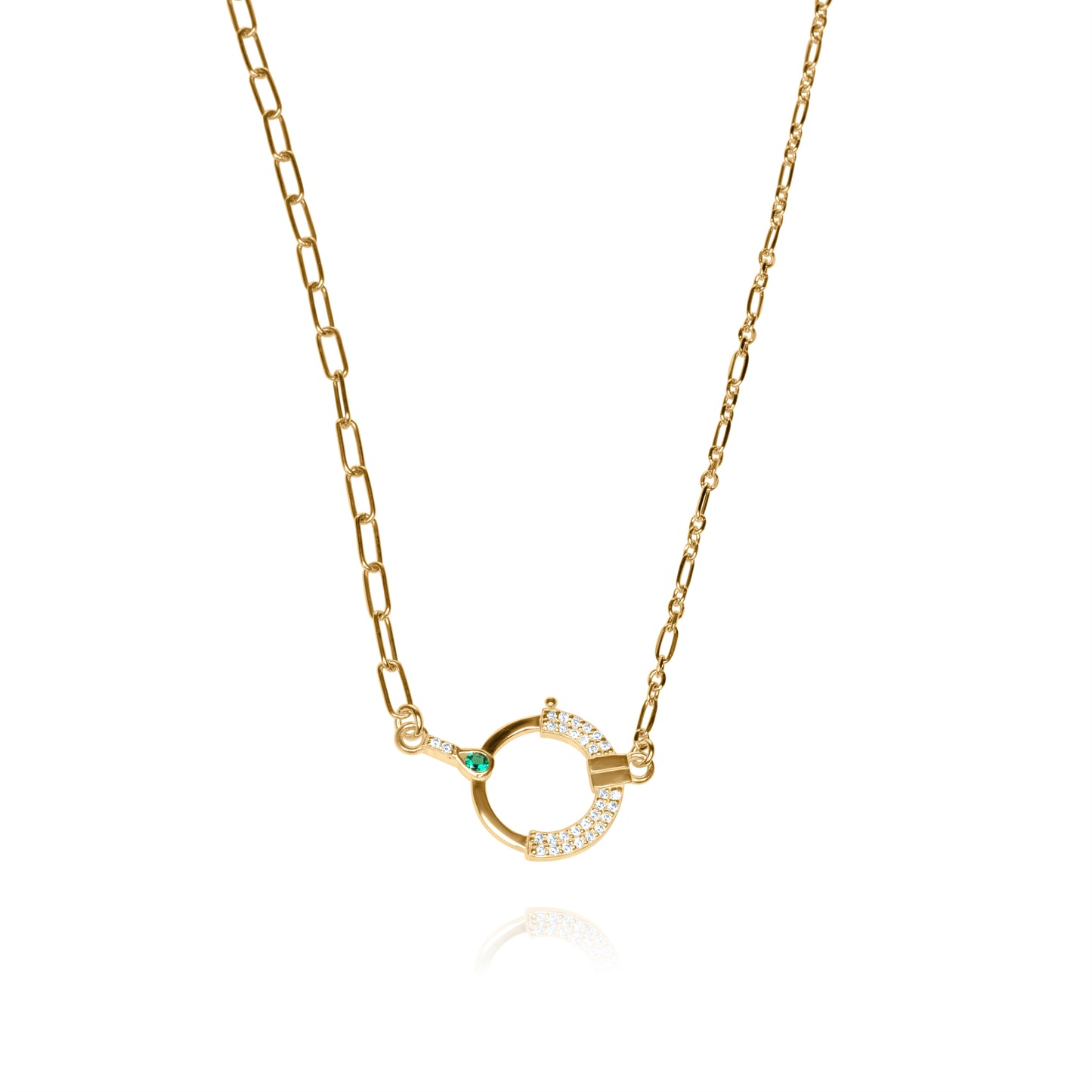Sparkle Lock Necklace  - Gold plated