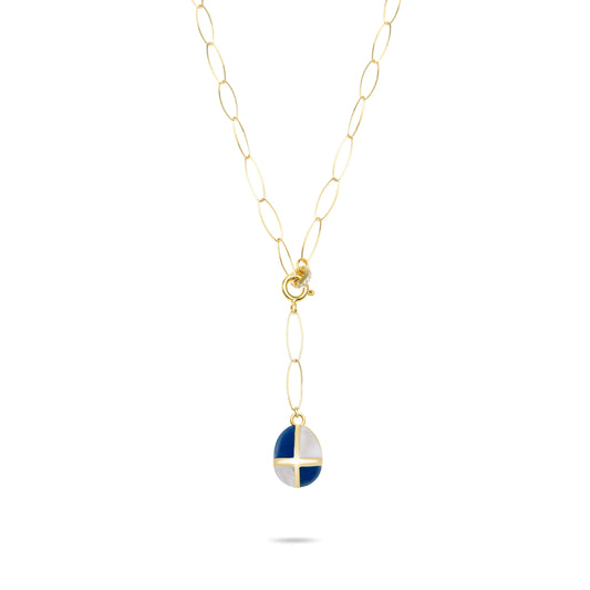 GR Egg Lariat Necklace - Gold Plated