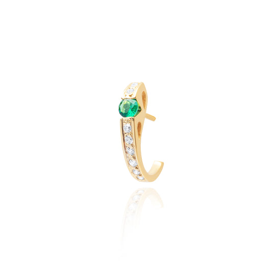 Python Single Huggie Earring - Gold Plated