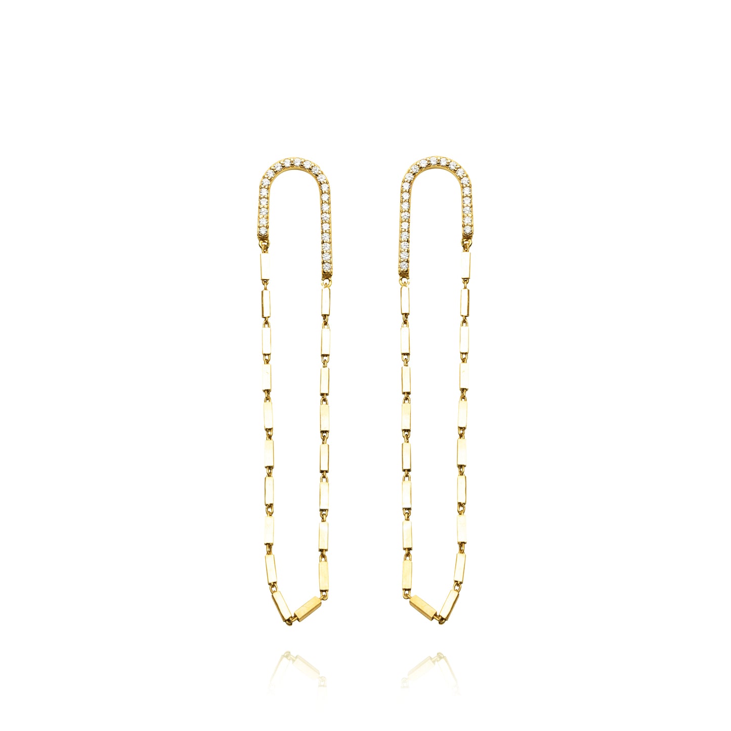 Wild Pair Long Earrings - Gold Plated
