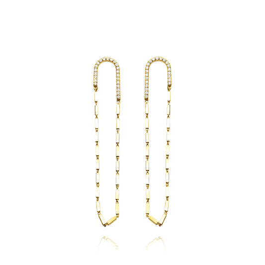 Wild Pair Long Earrings - Gold Plated