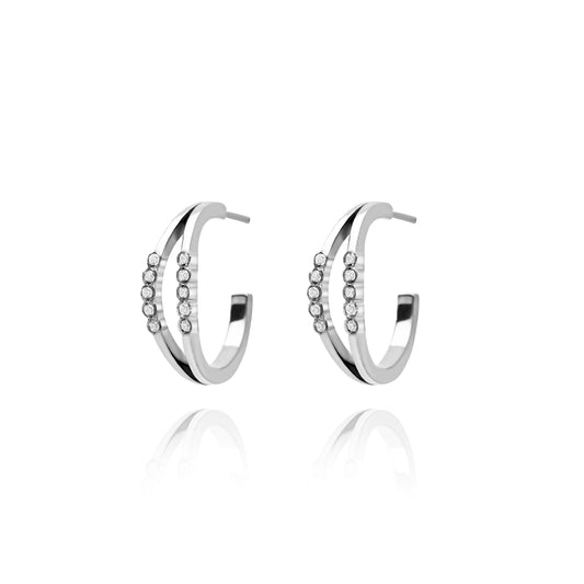 Double Bubble Pair Earrings - Silver