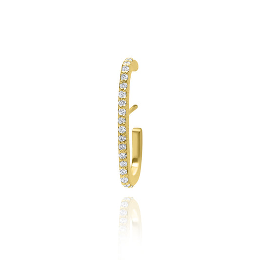 Single Suspender Earrings - Gold Plated