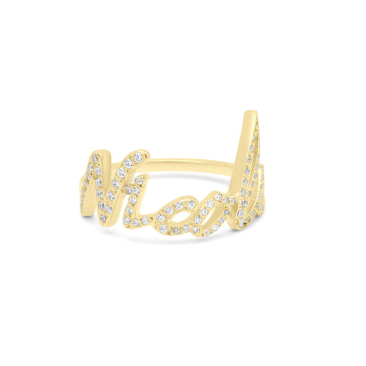 Custom Name Ring - Gold Plated