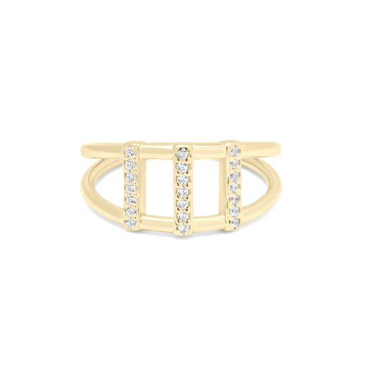 Triple Trouble Ring - Gold Plated