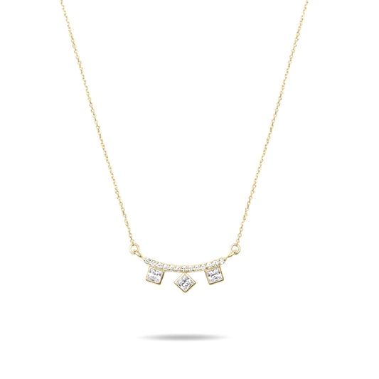 Ice Cube Necklace  - Gold Plated