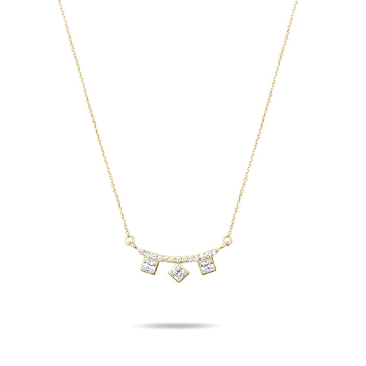 Ice Cube Necklace - Gold Plated