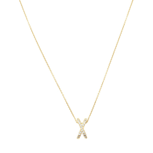 3D Initial Necklace  - Gold Plated