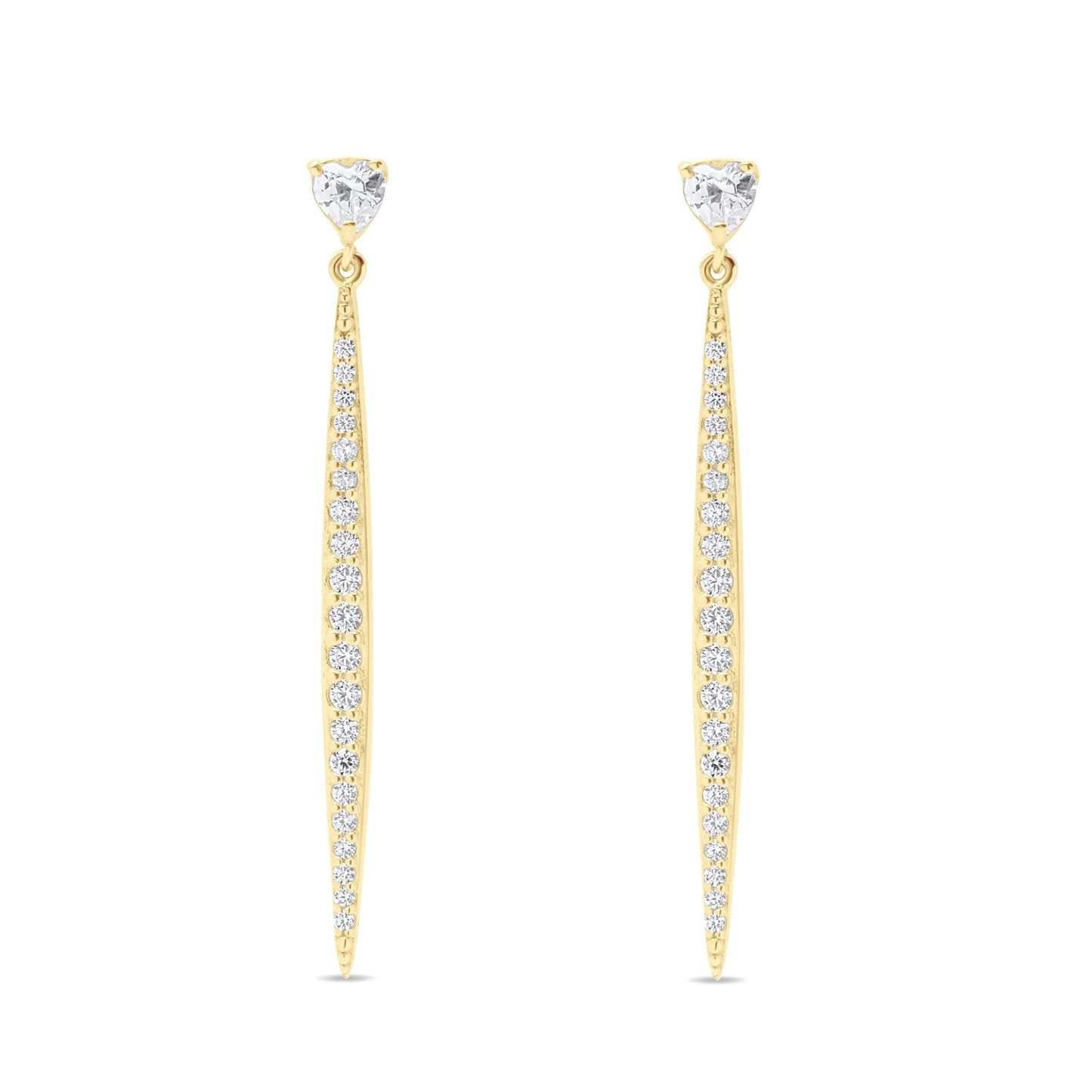 Elegant Line Pair Earrings - Gold Plated