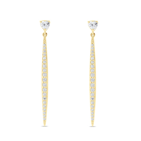 Elegant Line Pair Earrings - Gold Plated